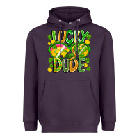 Plum Lucky Dude Heavyweight Hoodie - CowhideDigitalArt