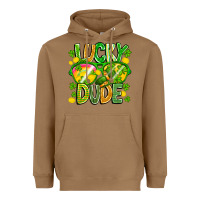 Toasted Coconut Lucky Dude Heavyweight Hoodie - CowhideDigitalArt