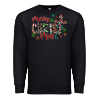 Black Merry Christmas Premium Sweatshirt - CowhideDigitalArt