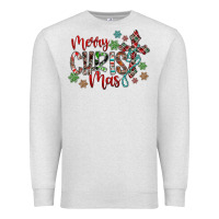 Oatmeal Heather Merry Christmas Premium Sweatshirt - CowhideDigitalArt