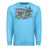 Ocean Blue Merry Christmas Premium Sweatshirt - CowhideDigitalArt