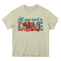 Mossy all you need is love Heavy Core Tee - NancyCooperArtShop