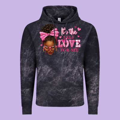 It's The Self Love For Me Afro Woman Vintage Hoodie Designed By Texasbilliewilder