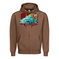 Chestnut Tis The Season Christmas Truck Zipper Hoodie - FaDigitalArtStudio