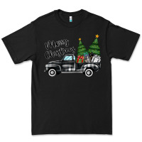 Black merry christmas truck Premium Tee - MaliasSmallBusiness