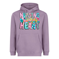 Lavender Nursing is a work of heart Heavyweight Hoodie - CowhideDigitalArt