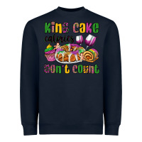 Navy king cake calories don't count mardi gras Heavyweight Sweatshirt - OliviaCreatesArt