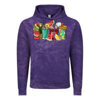 Cloud Purple Fruits coffee cups Vintage Hoodie - NancyCooperArtShop