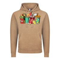 Vintage Coffee Fruits coffee cups Vintage Hoodie - NancyCooperArtShop