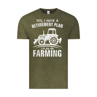 Vintage Olive Yes I Do Have A Retirement Plan Farming Funny Farmer Gift Vintage Tee - trangStudio