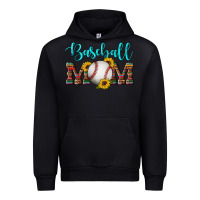 Black western leopard serape wooden sunflowers  turquoise glitter mom baseba Urban Hoodie - Artiststas