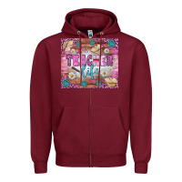 Burgundy teacher life tumbler Zipper Hoodie - BundleAndBundleShop