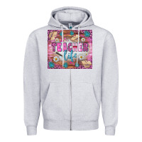 Heather Grey teacher life tumbler Zipper Hoodie - BundleAndBundleShop