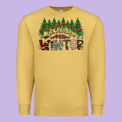I Was Made For Winter Premium Sweatshirt Designed By Cowhidedigitalart