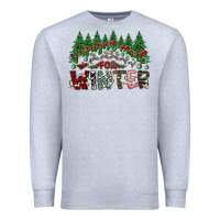 Heather Grey i was made for winter Premium Sweatshirt - CowhideDigitalArt