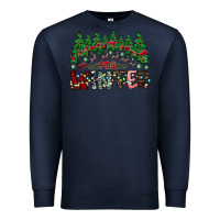 Navy i was made for winter Premium Sweatshirt - CowhideDigitalArt