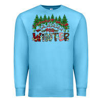 Ocean Blue i was made for winter Premium Sweatshirt - CowhideDigitalArt