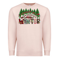 Pale Pink i was made for winter Premium Sweatshirt - CowhideDigitalArt