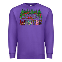 Purple i was made for winter Premium Sweatshirt - CowhideDigitalArt