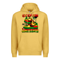 Antique Gold steppin' into juneteenth Premium Hoodie - FaDigitalArtStudio