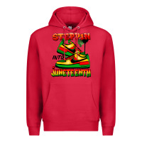 Cardinal steppin' into juneteenth Premium Hoodie - FaDigitalArtStudio