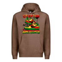 Chestnut steppin' into juneteenth Premium Hoodie - FaDigitalArtStudio