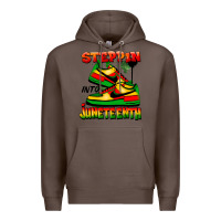 Coffee steppin' into juneteenth Premium Hoodie - FaDigitalArtStudio