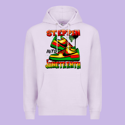 Steppin' Into Juneteenth Premium Hoodie Designed By Fadigitalartstudio