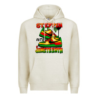 Oatmeal Heather steppin' into juneteenth Premium Hoodie - FaDigitalArtStudio