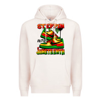 Pale Pink steppin' into juneteenth Premium Hoodie - FaDigitalArtStudio