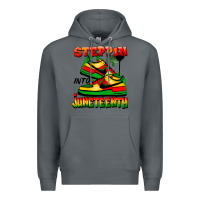 Rock steppin' into juneteenth Premium Hoodie - FaDigitalArtStudio