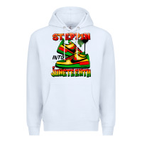 White steppin' into juneteenth Premium Hoodie - FaDigitalArtStudio
