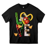 Black teacher love nca Heavy Core Tee - NancyCooperArtShop