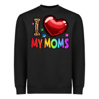 Black i love my moms Heavyweight Sweatshirt - OliviaCreatesArt