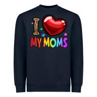 Navy i love my moms Heavyweight Sweatshirt - OliviaCreatesArt