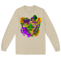 Mushroom Mardi Gras heart Long Sleeve Tee - HowdyJamesFarm