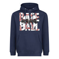 Navy baseball mama Heavyweight Hoodie - CowhideDigitalArt