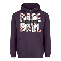 Plum baseball mama Heavyweight Hoodie - CowhideDigitalArt