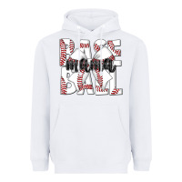 White baseball mama Heavyweight Hoodie - CowhideDigitalArt