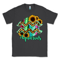 Smoke Aquarius Zodiac Sign Sunflower Leopard Serape Classic Tee - RanaPortraitStore