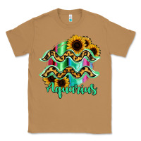 Toasted Coconut Aquarius Zodiac Sign Sunflower Leopard Serape Classic Tee - RanaPortraitStore