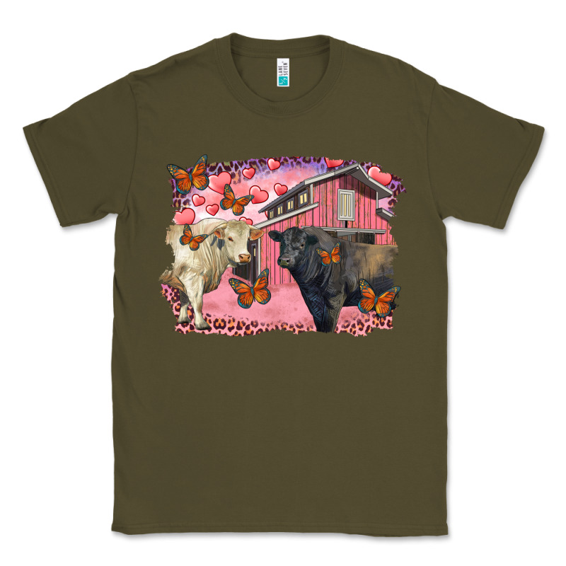 Valentine's Day Barn And Black Angus With Charolais Classic Tee by RanaPortraitStore | Teevron