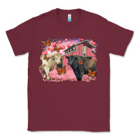 Burgundy valentine's day barn and black angus with charolais Classic Tee - RanaPortraitStore