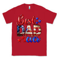 Red Best Dad Ever Classic Tee - LillyAllenDesigns