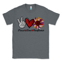 Charcoal Heather Peace Love Sunshine Sunflower Classic Tee - Bettercallsaul