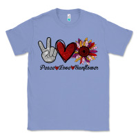 Colony Blue Peace Love Sunshine Sunflower Classic Tee - Bettercallsaul