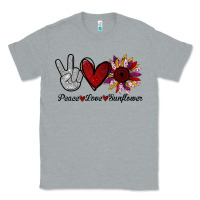 Heather Grey Peace Love Sunshine Sunflower Classic Tee - Bettercallsaul