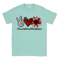 Seafoam Peace Love Sunshine Sunflower Classic Tee - Bettercallsaul