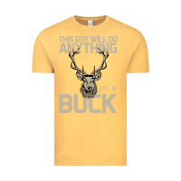 Vintage Mustard Funny Hunters Will Do Anything For a Buck Hunting Vintage Tee - Bettercallsaul