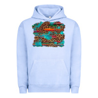 Pigment Grape Ice western serape leopard bull skull turquoise  background Urban Hoodie - Artiststas